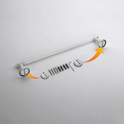 GERZWY 18-Inch Bathroom Towel Bar SUS 304 Stainless Steel Bath Towel Bar Wall Mount, White
