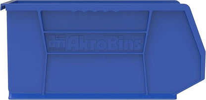 Akro-Mils 30240 AkroBins Plastic Storage Bins, Space-Saving Stackable Bins for Garage, Pantry, Craft Organization, 15-Inch x 8-Inch x 7-Inch, Blue, 12-Pack