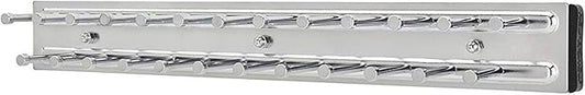 Rev-A-Shelf Pullout 14 Inch Side Mount Extending Closet Tie and Belt Organization Storage Rack Holder for Up to 25 Ties, Chrome, TRC-14CR
