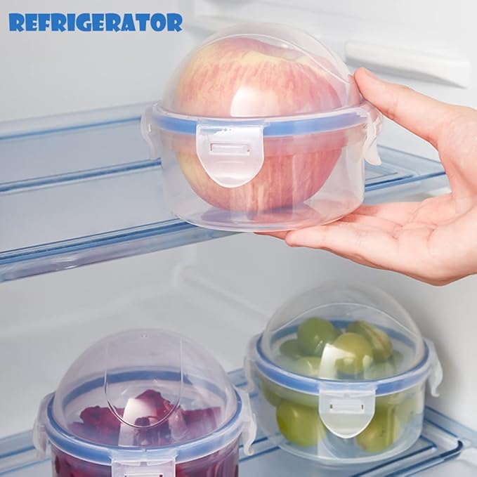 AYCCNH Onion Storage Container and Tomato Lemon Apple Produce Saver Holder, Portable Fruit and Vegetable Food Storage Keeper Containers for Fridge (1 Pack)