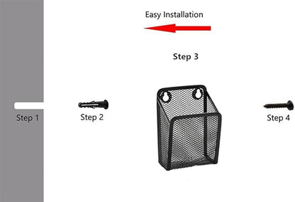 Remote Control Holder Wall Mount Media Organizer Storage Box