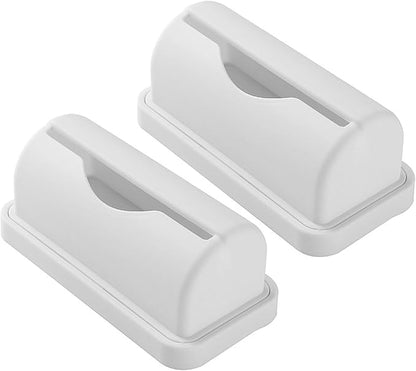 2PCS Trash Bag Dispenser Roll Holder 2Pcs Punch-Free Kitchen Plastic Bag Holder Wall Mounted Garbage Organizer Under Sink for Kitchen Cabinet