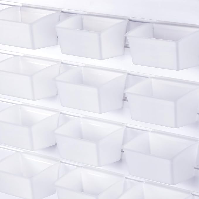 Unittype 18 Pcs Slat Wall Bins Slat Wall Accessories Storage Bins Plastic Containers Organizer for Garage Craft Room Tool Shed Workshop(Clear)