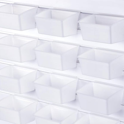 Unittype 18 Pcs Slat Wall Bins Slat Wall Accessories Storage Bins Plastic Containers Organizer for Garage Craft Room Tool Shed Workshop(Clear)