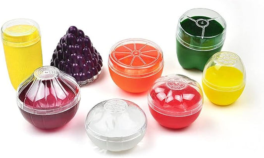 Tiydiygo Fresh Food Savers Avocado Lemon Tomatoes Pepper Onion Garlic Shape Crisper Containers,Vegetable Fruits Storage Keeper Sealing Box Bowls for Refrigerators (Clear(9PCS)TG1122281209 One Size