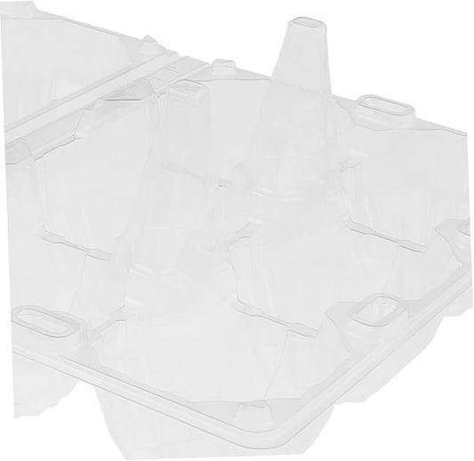 6pcs Goose Egg Packaging Box Egg Storage Bin Half Dozen Cartons Easter Cartons Fresh s Pulp Container Pulp Flat Refrigerator Organizer Pvc Transparent