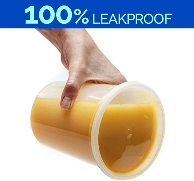 Healthy Packers 32 oz Plastic Containers with Lids for Food (24 pack) - Food Storage & Soup Clear Plastic Deli Cups - BPA Free | Leakproof - Microwaveable - Reusable - Dishwasher & Freezer Safe