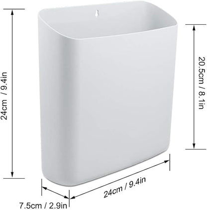 Lint Holder, Large Magnetic Laundry Bin for Dryer, Space-Saving Trash Container Hanging on Dryer, Washer or Wall Mount (White)