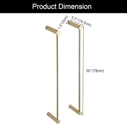Towel Racks for Bathroom, NEWRAIN Wall Mounted Stainless Steel Organizer, Brushed Gold Rolled Towel Storage Wall-Mounted Bath Towel Holder for Folded Large Towel Washcloths