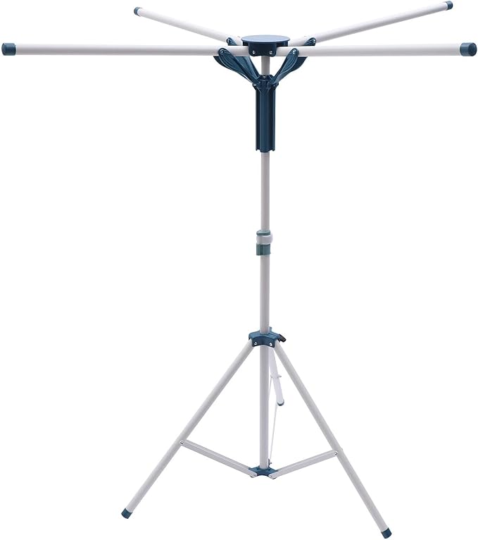 Tripod Clothes Drying Rack, Portable Foldable Stainless Steel Clothes Drying Rack Laundry Hanger Space Saving Tripod Stand, for Balcony Bedroom Household
