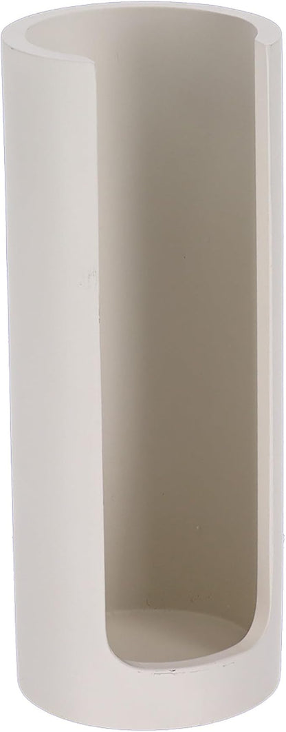 EVIDECO French Home Goods Minimalist Beige Cotton Pad Holder - Bathroom Vanity Organizer for Makeup Rounds - Japandi Collection