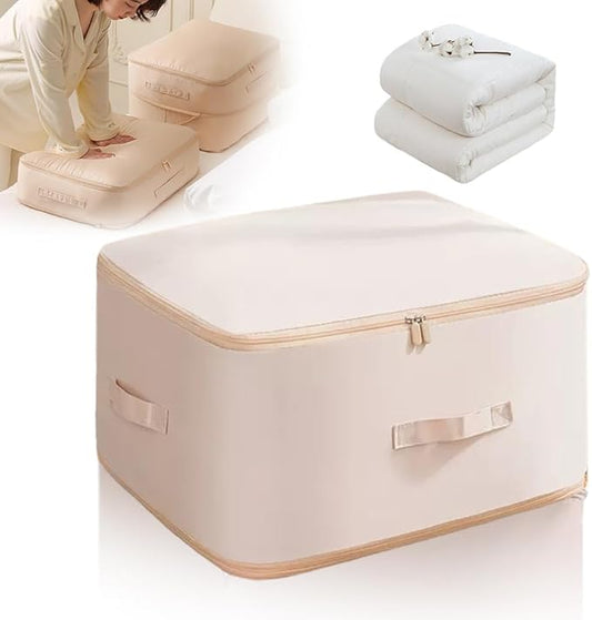 Generic Storage Organizer, 2024 New Ultra Space Saving Self Compression Organizer, Dustproof and Moisture-proof Compression Storage Bag for Comforters, Clothes, Blankets (Apricot Pink, X-Large)