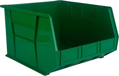 Hudson Exchange 18" x 16.5" x 11" Plastic Stackable Storage Bin and Hanging Container, Green