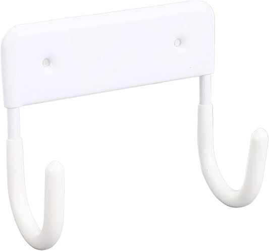 Ironing Board Holder Wall Mount, Iron Metal Ironing Board Hanger, Space Saving Iron Board Hook Wall Mount for Laundry Room Organization and Storage (Milky White)