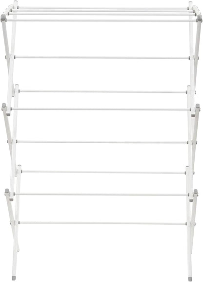 Household Essentials White 5119-1 Indoor Metal Clothes Drying Rack for Laundry