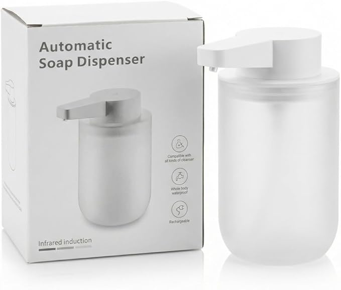 Automatic Liquid Soap Dispenser, Touchless Sensor, ABS Plastic, Type-C Rechargeable, 300ml Capacity for Bathroom & Kitchen