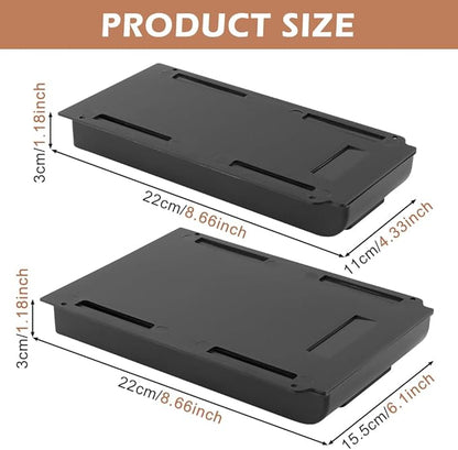 2 Pack Under Desk Drawer Organizer,Under Desk Drawer,Under Desk Storage Drawers,Desk Drawer Attachment,Desk Drawers Under Desk,Desk Side Storage,Attachable Desk Drawer(COLOR:black)