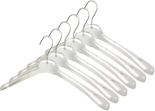 All Hung Up Hangers Plastic Coat Hangers, Clothes Hangers (Smokey Clear, 100pk)