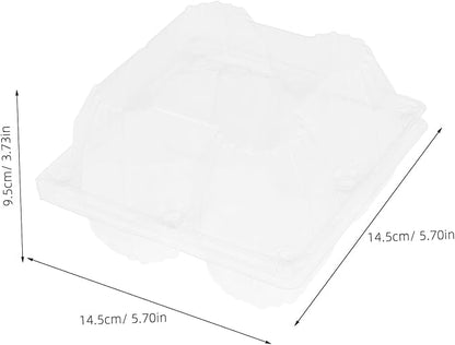 Clear Goose Egg Packaging Box 2-Pack Pvc Egg Holder for Secure Storage and Display 5.7X5.7X3.7 Inches Lightweight Transparent Carton for Kitchen Organization and Presentation