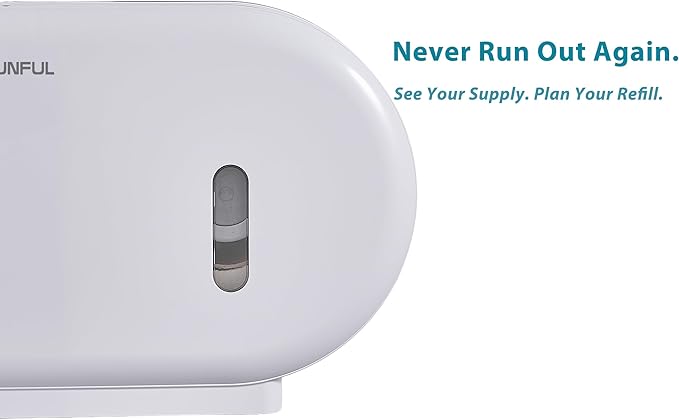Toilet Paper Towel Roll Dispenser - Horizontal Modunful Wall Mount Jumbo Double Roll Paper Holder White