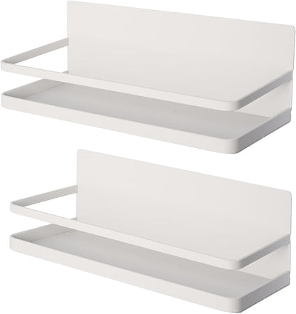 ZITRONE 2 Pack Magnetic Spice Rack for Refrigerator, Magnetic Shelf for Side of Refrigerator, Space Saving Kitchen Organization Shelf Organizer for Cabinet