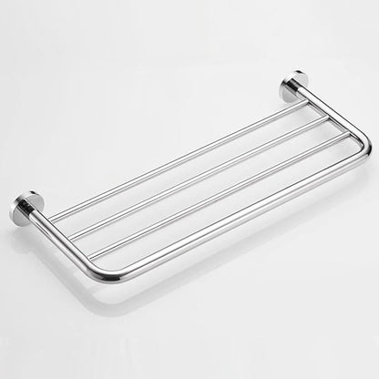 Hotel Towel Racks for Bathroom Wall Mounted, 24 Inch Towel Shelf for Bathroom, 2-Tier Bathroom Towel Rack, Polished Chrome