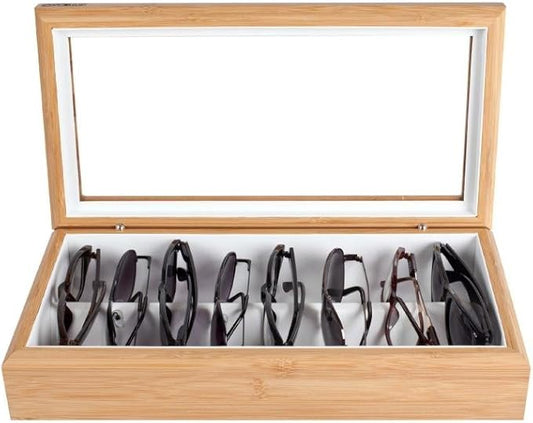 OYOBox Maxi Luxury Eyewear Organizer, Lacquered Wood Box for Glasses + Sunglasses