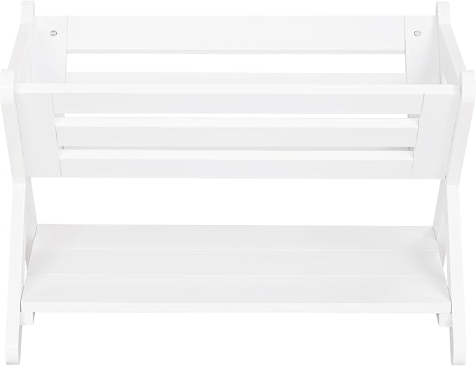 UTEX Kids Bookshelf with Caddy, Toddler Bookshelf, Book Storage Organizer, Small Book Shelf for Kids Rooms, Nursery, Playroom, White