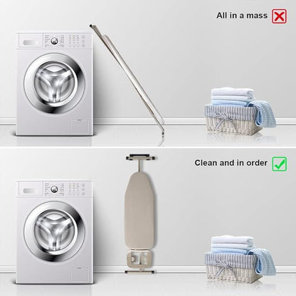 Ironing Board Hanger Wall Mount Ironing Board Holder Organizer Wall Rack for Laundry Rooms Storage Rack Hanging Shelf Hanger (Black-4 PCS)