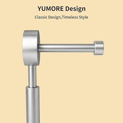 YUMORE Toilet Paper Holder Stand, Modern Style Freestanding Bathroom Tissue Roll Stand with Sturdy Base for Bathroom & Living Room (Brushed Nickel, 1 Roll)