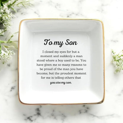to My Son Gift Ring Dish, Son Gift from Parents, Son Wedding Gift, Son Present, Son Gift, Groom Wedding Gift, Son Present Groom Gift, Son Graduation Gift, Son Birthday Gift