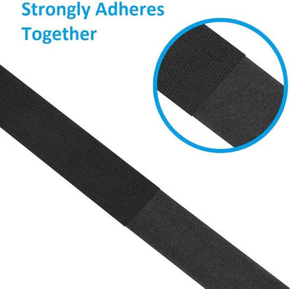 9 Inch (50-pack) Hook and Loop Self Gripping Fastening Cable Ties 1/2" Width - Multipurpose Microfiber Cloth Cable Organizer Self Adesive Pre-Cut Straps
