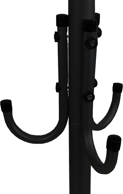 Mind Reader Freestanding Coat Rack, Multi-Tier Organizer for Office and Entryway, Metal, Black