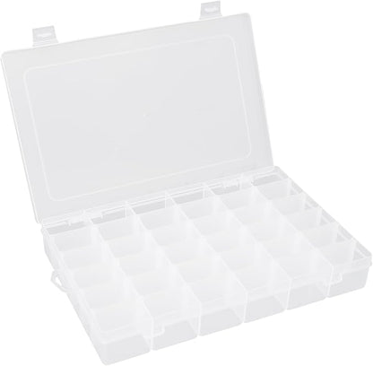 OALCQ 36 Grids Bead Organizer Box Tackle Box Organizers and Storage Rock Collection Boxes Plastic Organizer Boxes