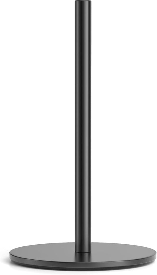 Black Paper Towel Holder Free-Standing, Premium Stainless Steel Paper Rolls Organizer Countertop, Classic Fashion Kitchen Roll Dispenser