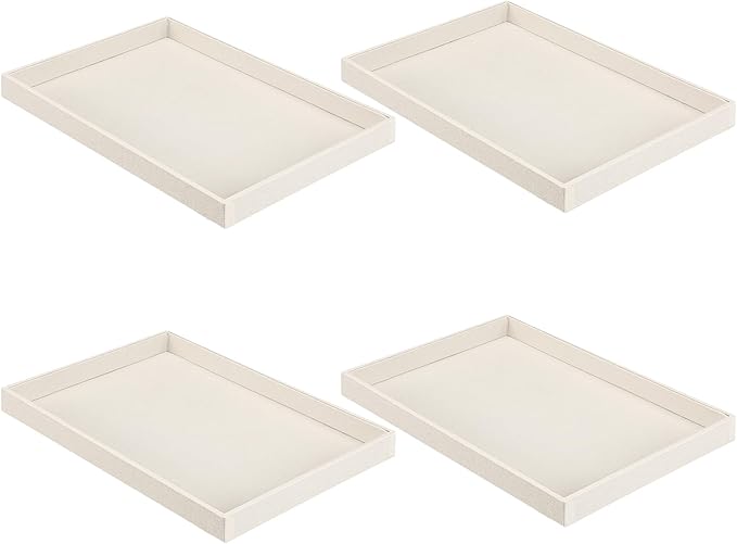 Quelay Stackable Jewelry Tray Jewelry Organizer Tray Showcase Display Empty Plate Bracelet Ring Earring Organizer