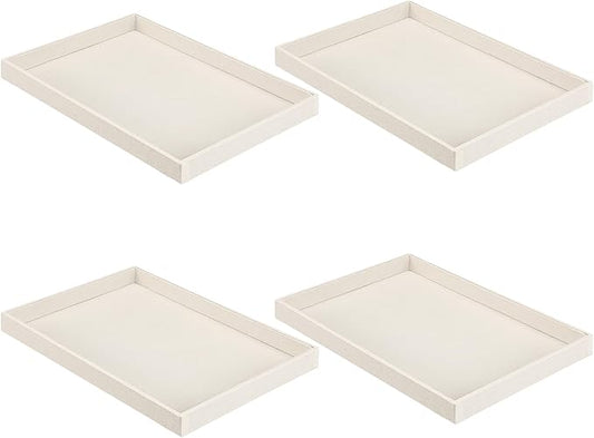 Quelay Stackable Jewelry Tray Jewelry Organizer Tray Showcase Display Empty Plate Bracelet Ring Earring Organizer