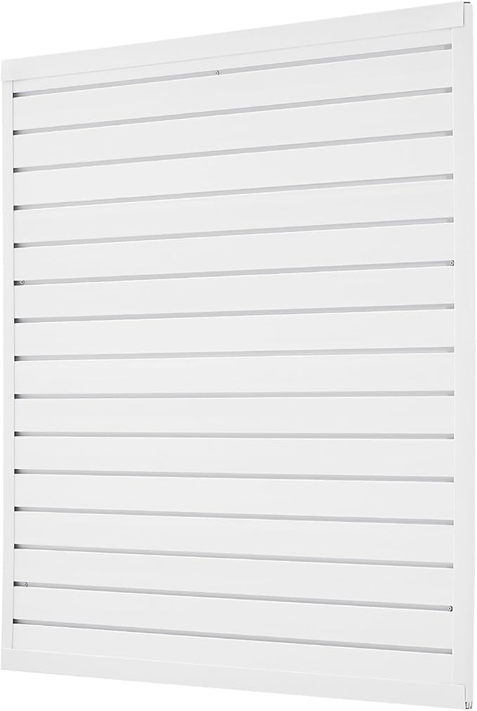 VEVOR Slat Wall Paneling, 4 x 4 ft, PVC Garage Slatwall with Modular Design, White Slat Wall Easy-to-Install Adjustable Slatwall Panel with Coupling Structure & DIY Cutting, Fits for Storage & Display