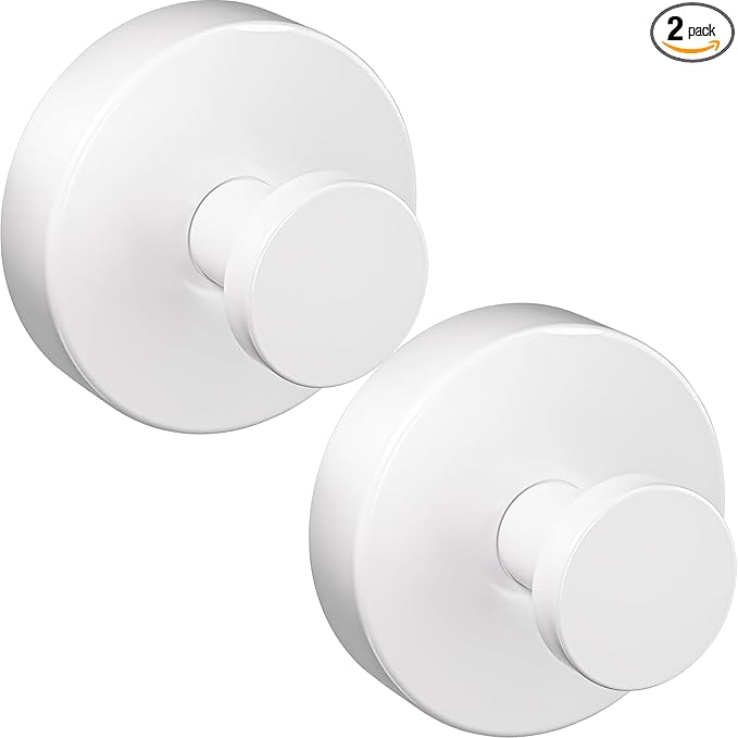 luckin smile Suction Cup Hooks for Shower, No-Drill Removable Towel Hook for Bathrooms, Shower Hooks, Suitable for Bathrooms, Kitchens, Windows, Glass, Powerful Suction Cup Hook