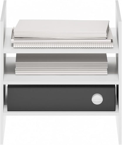 Furinno Cubicle Cube Insert, 3-Shelf Cube Organizer, Fits into Furinno Extra Thick Cubes, for Organizers and Storage, White (Does not fit IKEA Kallax Shelving)
