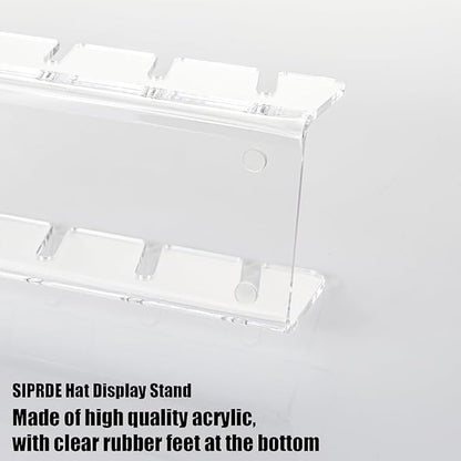 2024 New Hat Stand for Baseball Caps Display and Organizer , No Install Acrylic Hat Holder for 14 Baseball Caps for Bedroom, Closet, Dresser (2PCS)