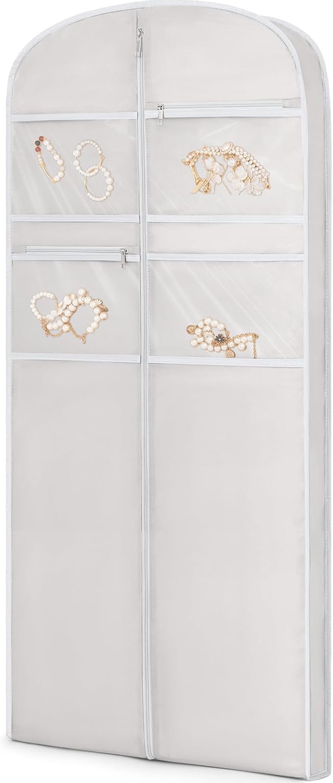 65" Garment Bag for Travel for Hanging Clothes Storage Hanging Suit Cover with Zipper and Accessory Storage for Coats, Dresses, Suits