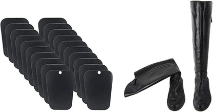 Homend 10 Pairs (20 Sheets) Boot Shaper Form Inserts Boots Tall Support for Women and Men Black