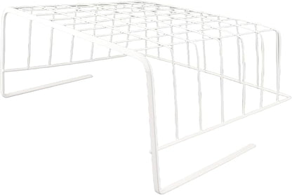 Under Shelf Wire Basket, All Metal Under Shelf Storage Basket Strong Load Bearing for Desk for Office for Bookshelf (L White)