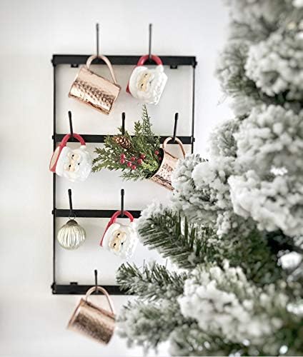 Claimed Corner Mug Rack with Sturdy Steel Frame, Matte Black Finish, Removable Rubber Caps, Wall Mounted (Mini ‎14" x 24")