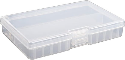PNGKNYOCN Battery Storage Box,AA Batteries Portable Organizer Box Holds 48 AA Batteries,Insulative Plastic Clear Color