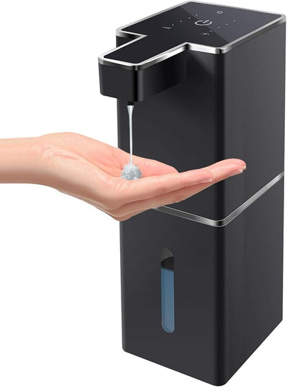 JEMISUN Automatic Liquid Soap Dispenser Touchless Soap Dispenser 380ml/12.8oz Rechargeable, Wall Mounted,4 Levels Adjustable Auto Soap Pump for Bathroom Kitchen Dish Soap