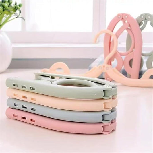 Portable Travel Hangers, Foldable Clothes Drying Rack in Pastel Green, Pink, Blue, 6 Pack, Collapsible Design for Cruise Ship