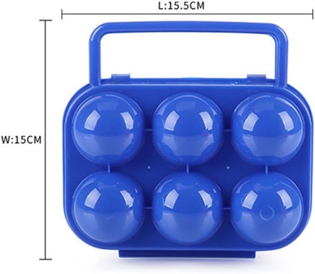 FantasyDay 6 Grids Egg Holders, Sturdy Shockproof Durable Egg Cartons Egg Containers With Lid for Refrigerator - Large Capacity Egg Organizer Box for Home Kitchen Outdoor Picnic Hiking Storage