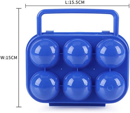 FantasyDay 6 Grids Egg Holders, Sturdy Shockproof Durable Egg Cartons Egg Containers With Lid for Refrigerator - Large Capacity Egg Organizer Box for Home Kitchen Outdoor Picnic Hiking Storage